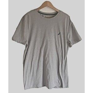 Nautica Sleep Shirt Short Sleeve T Shirt Sleepwear Pajama PJ Gray Men Size Large